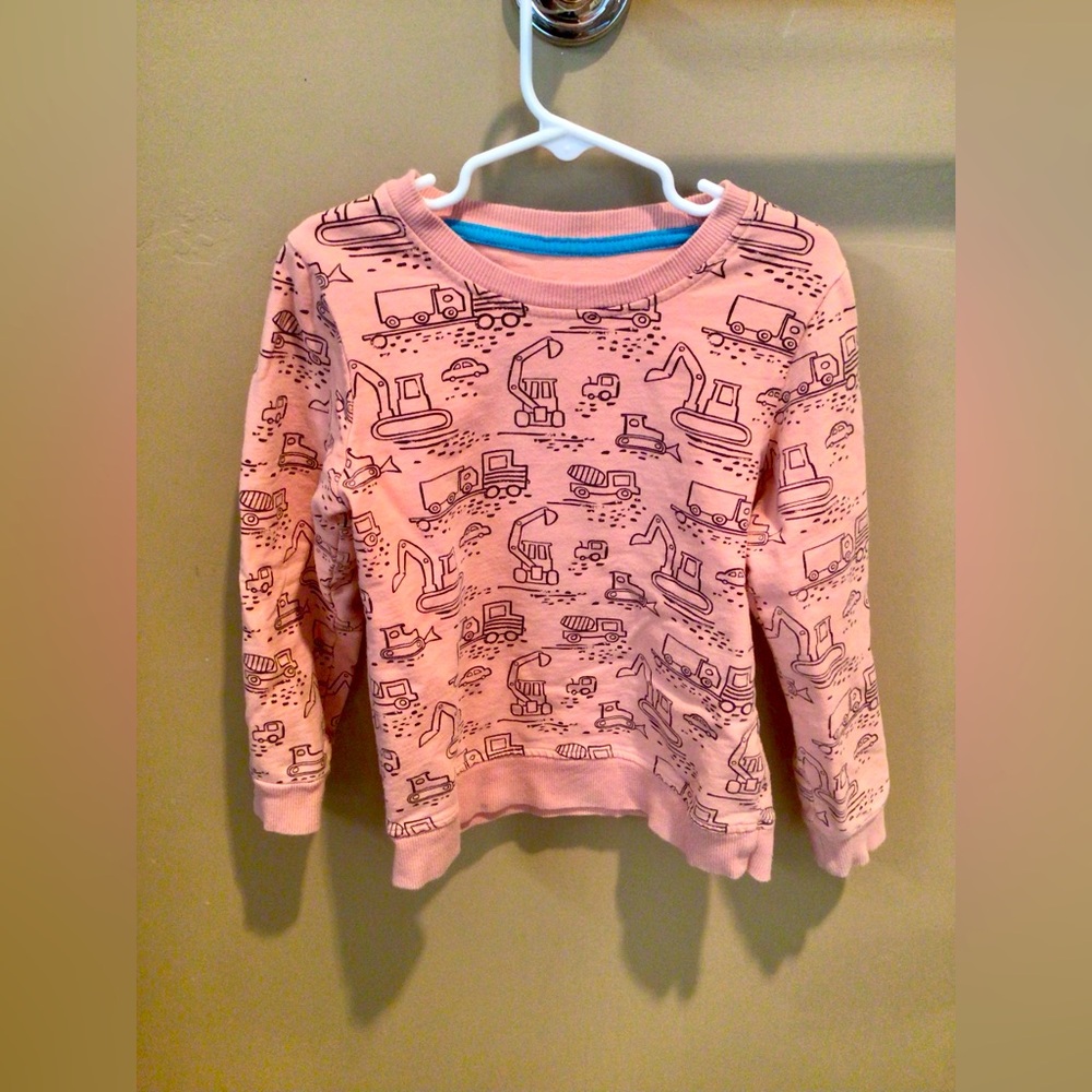 Kids construction equipment sweatshirt